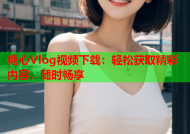 糖心Vlog视频下载：轻松获取精彩内容，随时畅享